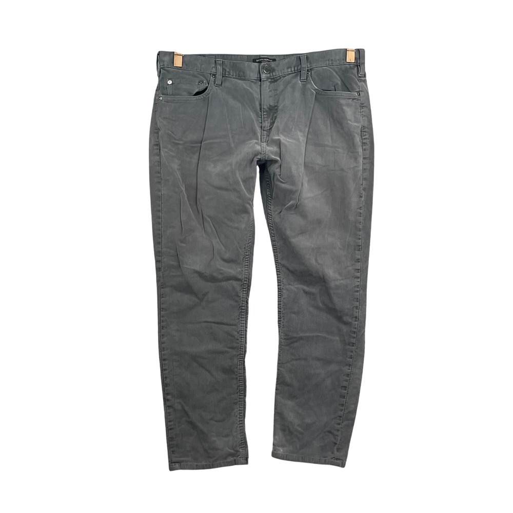 Banana Republic Traveler Pants Mens 38x27 Grey‎ Skinny Fit Cotton Blend Casual